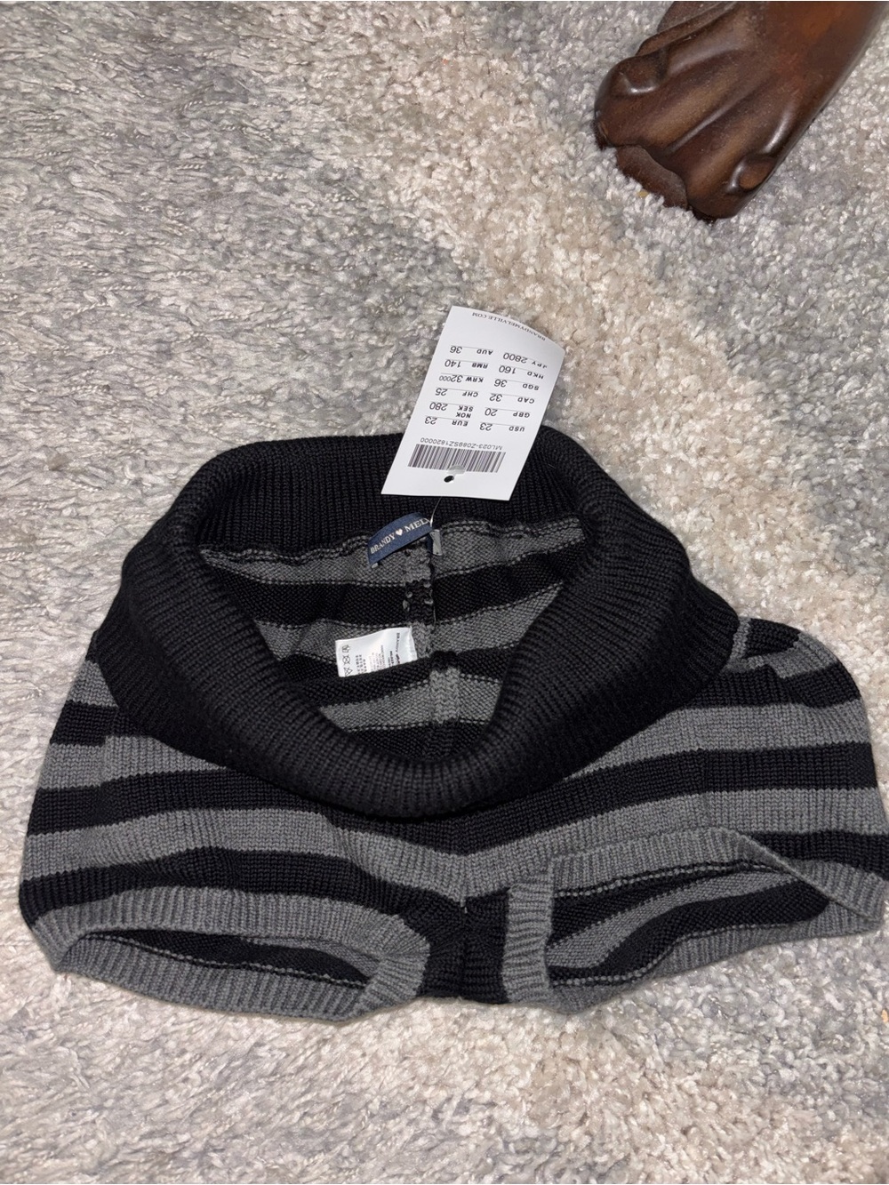 Brandy Melville knit mini shorts in Black Stripe - Picture 2 of 3